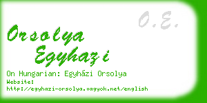 orsolya egyhazi business card